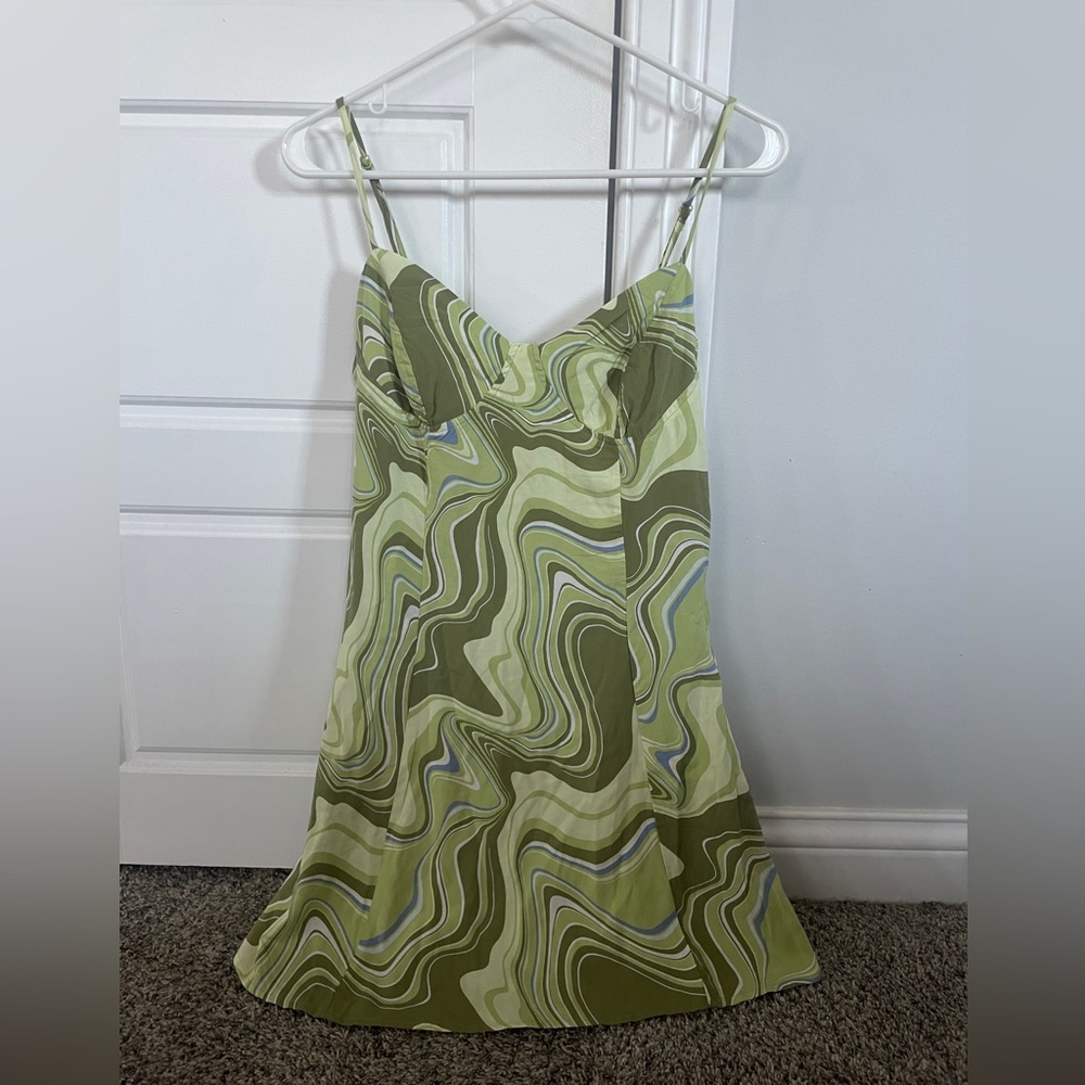 Small Green L.A. Hearts- Pacsun Mini Dress